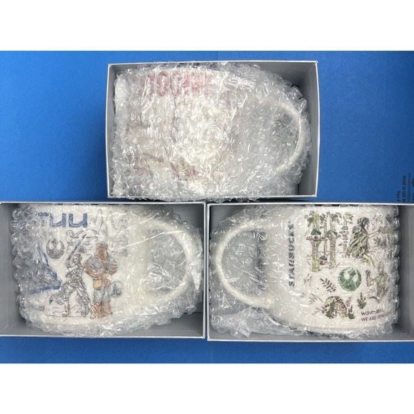🔥 2021 Starbucks Star Wars Cups Set Tatooine Endor Batuu Been There Series Mugs - Picture 3 of 16